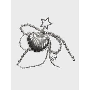 GIANT HEART SHELL BAGCHARM