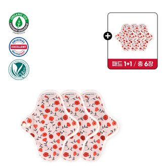 한나패드 면생리대 팬티라이너 3종세트 (패드 1+1) 총6장