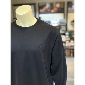 A29GA 001 오이스터 미니 로고 롱 슬리브 티셔츠 블랙