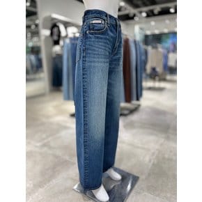 [파주점] [캘빈클라인진]여성 와이드 레그핏 미드블루 데님 팬츠 47E623G-3N5