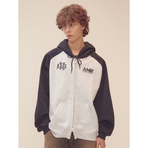 Round and round zip-up Hoodie Zip-UP AZIP703 (Navy)