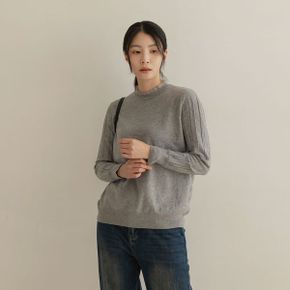 이자벨 러플카라 케이블 퍼프소매 니트_P440297683