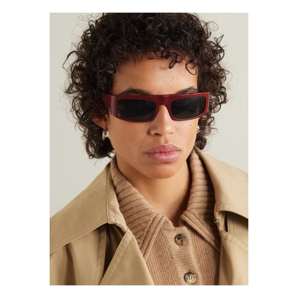 케이트 1979c 직사각 프레임 아세테이트 선글라스 레드 1647597337463341