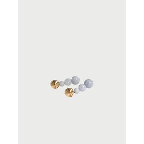 블루레이스 아게이트 버블 이어링 Bluelace agate bubble earrings