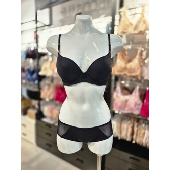 비너스 [시흥점] S 비너스) 초경량 소재 스페이서 몰드 브래지어/팬티세트 VBR0985+VPT0985A-BK