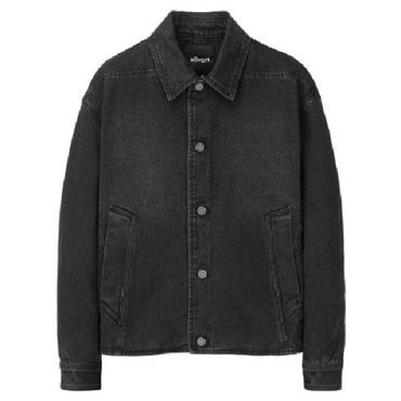 알레그리 [25SS]블랙《Standard Denim》데님 코치 점퍼(ARJU5A205BK)