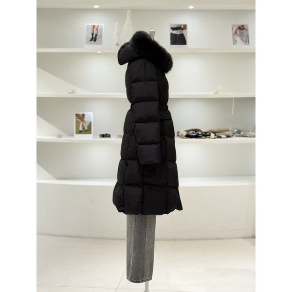 [여주점] 여성 폭스퍼 벨티드 롱 구스다운 점퍼 (L254PSG049)