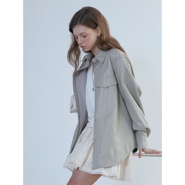 Leather Shirt Jacket_3color