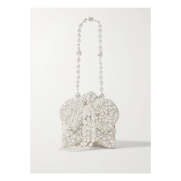 줄리아 인조 진주 장식 가죽 숄더 백 아이보리 46376663162936951