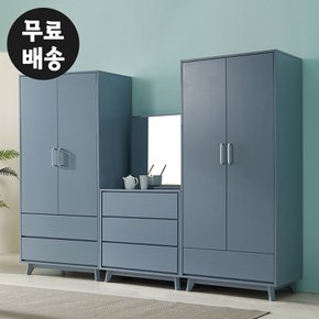 레체 침실가구 세트 C형 장롱 입본장 수납장 서랍형 옷장 8자 신혼(2400/그레이)