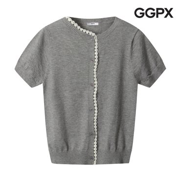 GGPX 하프 레이스 반팔 니트 가디건 (GP3KG008F)