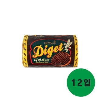  오리온 다이제 초코 롤 225g 12입