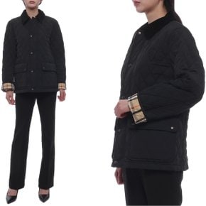 [부산점] 24FW 여성 코듀로이 다이아몬드 퀼팅 재킷 (8096917 BLACK SAND 24F)