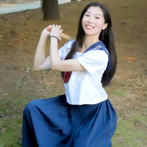 일본 교복 코스프레 SET 반팔에 긴치마 ver