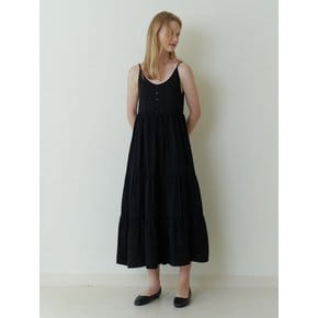 bloom sleeveless dress - black