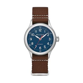 독일 부로바 남자 시계 Bulova 96A282 Mens 아날로그 Automatic 워치 패브릭스트랩 multicoloure