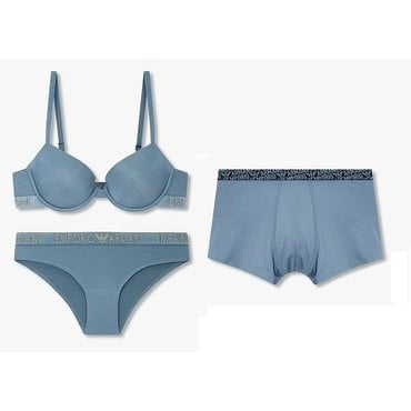 EMPORIO ARMANI 여성 마이크로 푸쉬업브라팬티&남성 마이크로  커플속옷세트(0824385526,0824311530,0814312309)