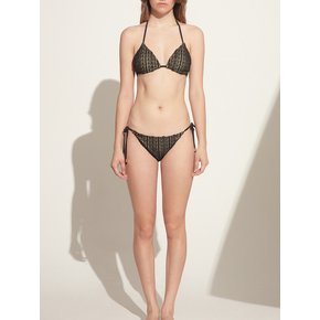 Emelia Black Lace Triangle Bikini Top