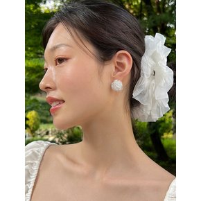 transparent beads blossom earrings