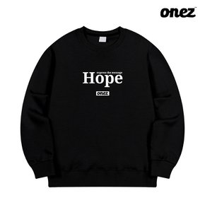 원즈 OZ 기모 맨투맨 HOPE (OZ183) 블랙