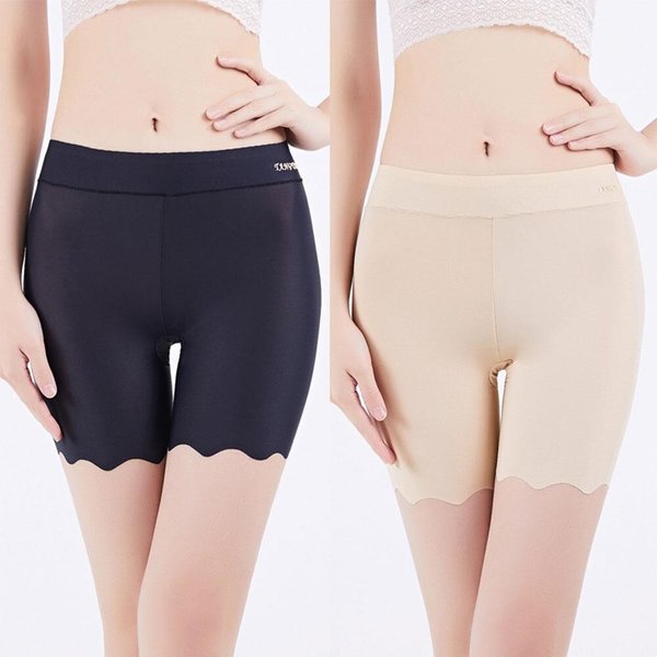 [옷자락] 여성 빅사이즈 검정 피부톤 물결무늬 사각속옷