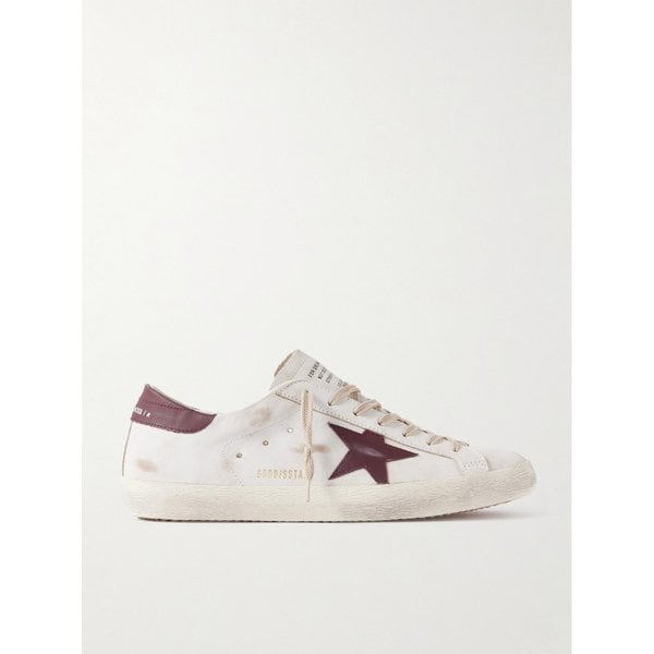 슈퍼스타 디스트레스드 가죽 스니커즈 46376663163009082