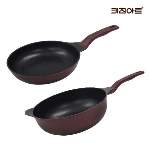 금상첨화 티타늄코팅 인덕션가능 후라이팬세트 2종D(후32+궁32) 코팅후라이팬