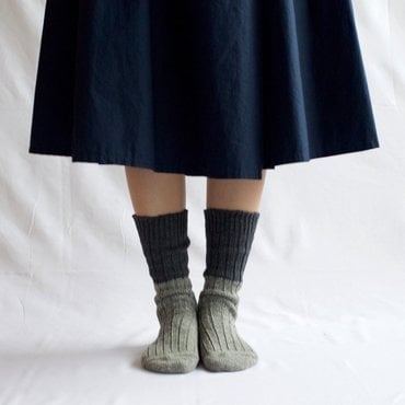 르마더샵 [NISHIGUCHI KUTSUSHITA]_Wool Cotton Slab Socks _NK0105