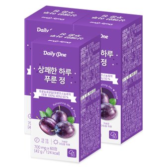 데일리원 상쾌한 하루 푸룬정 700mg X 60정  3통