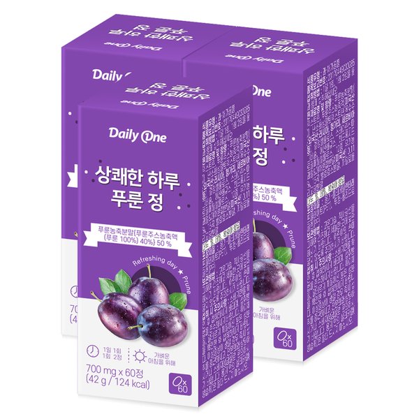 상쾌한 하루 푸룬정 700mg X 60정  3통