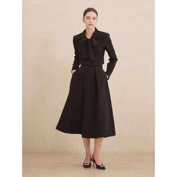 [SET] Lucy Tie Jacket + Lucy Long Skirt (Black)