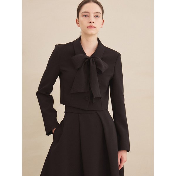 [SET] Lucy Tie Jacket + Lucy Long Skirt (Black)