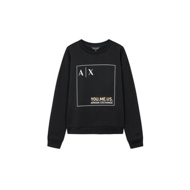 ARMANI EXCHANGE AX박스 로고 코튼 맨투맨A422331508블랙