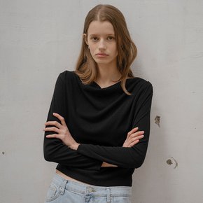 Drape slim t-shirt [TISP06LT17]_Black