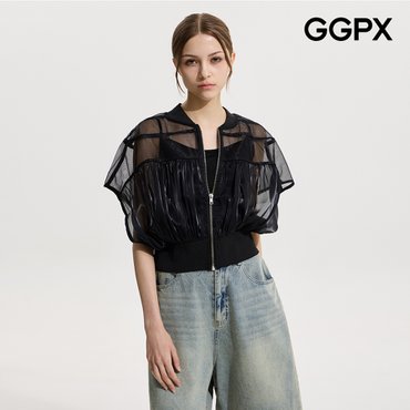 GGPX 샤이닝 시스루 점퍼 (GP6JP003F)