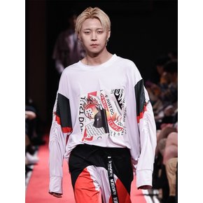 19 S/S WHITE CAT & FIRE GRAPHIC T-SHIRTS