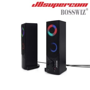 AION BOSSWIZ SP-335 RGB LED USB 전원 사운드바 스피커 - JBSupercom