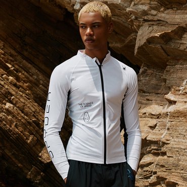 스파이더 남성 더턴 그래픽 집업 래쉬가드 SPJMCNFT321MWHT