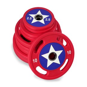 캡틴 우레탄원판 10kg I 방패 중량원판 바벨원판