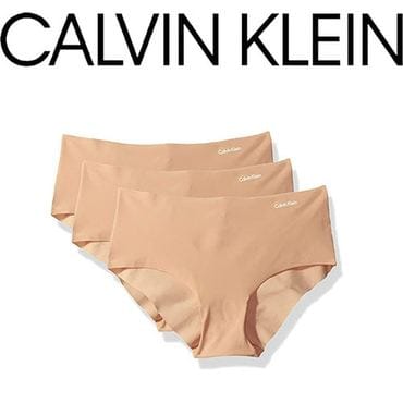 Calvin Klein Underwear 캘빈클라인 INVISIBLES 노라인 3PACK 힙스터 QD3559 라이트캐러멜