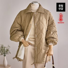 물결패딩 오버핏 패딩점퍼_T2511PD008D