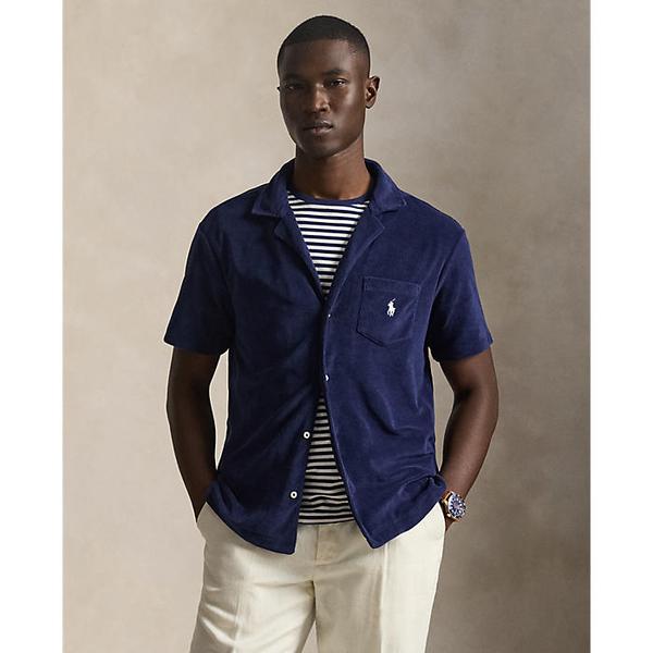 남성 커스텀 슬림핏 테리 캠프 셔츠(MNPOWOV1N820988410)