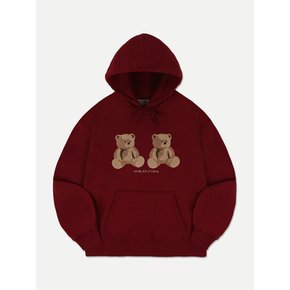 Big twin bear Hoodie AHP1108 (Burgundy)