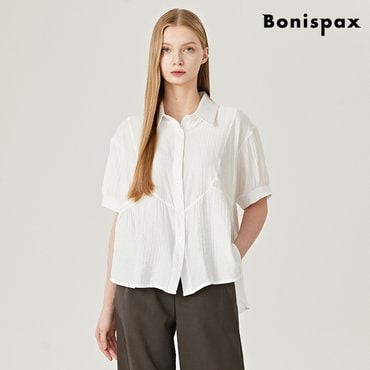 보니스팍스 데일리 심플 카라 루즈핏 반팔 셔츠 (XO2BA025L0)