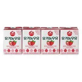 서울우유 유기농 멸균우유 딸기 (120ml X 4팩)