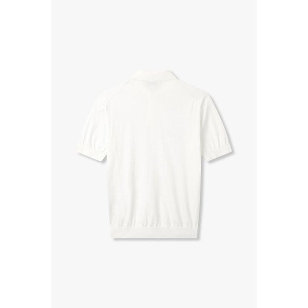 숏 슬리브 코튼 폴로 니트(WHITE) 1915128012000