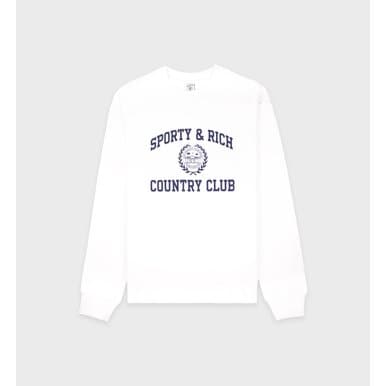 공식온라인 Varsity Crest Crewneck 남녀공용 맨투맨 SRB3MT103WH