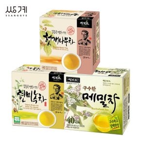 쌍계 현미녹차 40T +메밀차 40T +헛개나무차 40T (120T)