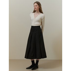 Chou pleats skirt (black)