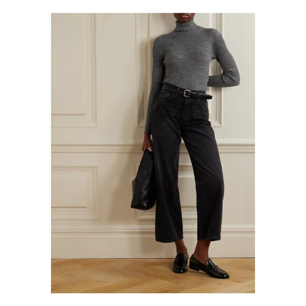 카일 골지 울 혼방 터틀넥 스웨터 다크 그레이 1647597356880828